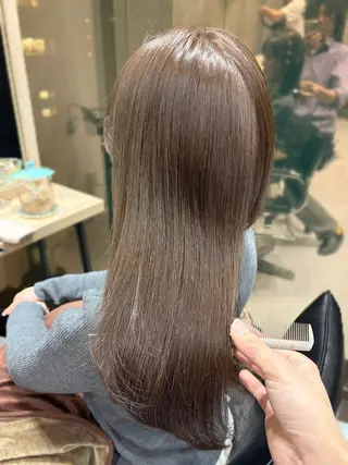 ロング カラー うる艶カラー/恵比寿 ベージュ/丸山陽平のヘアスタイル