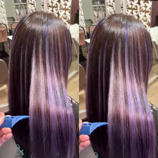 ロング カラー 髪質改善･縮毛矯正 特化･ユウシンのヘアスタイル