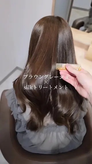 セミロング カラー 縮毛矯正をしている人 のためのカラーのヘアスタイル