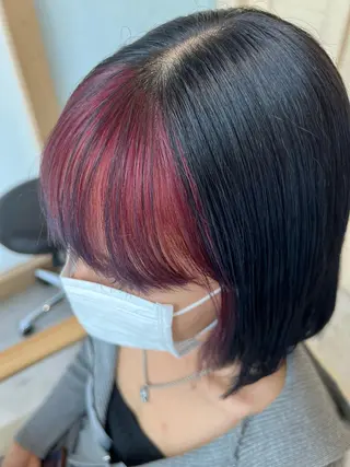 セミロング カラー ヘアアレンジ 🌈髪質改善・美髪矯 正・平野瀬乃🌈のヘアスタイル
