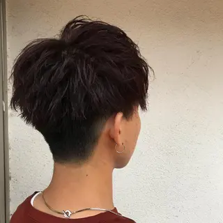 ショート カラー パーマ メンズ ニュアンスパーマ/ レイヤー/茶屋町のヘアスタイル