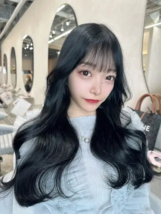 ロング カラー 新宿/韓国風レイヤー エクステ/YUTOのヘアスタイル