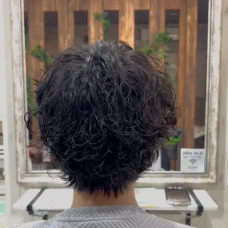 ミディアム パーマ メンズ 💥桜木町メンズ専門 💥ルキのヘアスタイル