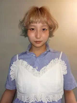 ショート カラー ヘアアレンジ ニュアンスカラー🧶 nanacoのヘアスタイル