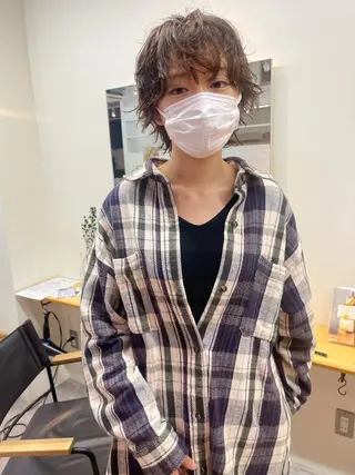 ショート カラー パーマ 丁寧なカウンセリング 🌿KENTA🌿のヘアスタイル