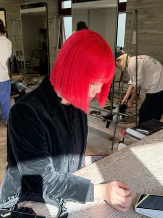 ミディアム カラー 色落ち綺麗透明感カラ /ボブ/ナカツヒカルのヘアスタイル