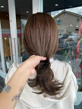 ミディアム カラー 清水 亮太／赤み消しカラーのヘアスタイル