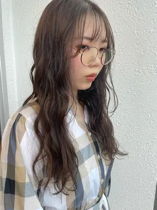 ロング カラー パーマ kako /透明感カラー🤍のヘアスタイル