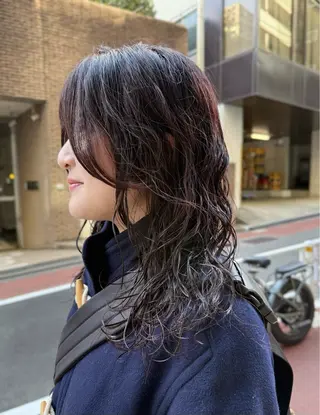 ミディアム カラー パーマ パーマ/ボブ /レイヤー チヒロのヘアスタイル