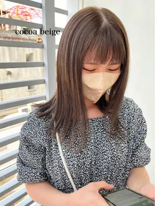 ミディアム 透明感カラー👑 井上美乃里のヘアスタイル