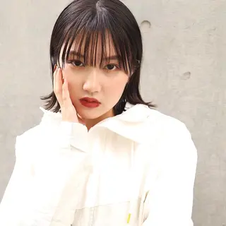 ミディアム カラー ヘアアレンジ トレンドヘア🩶 艶髪🩶yoshiのヘアスタイル