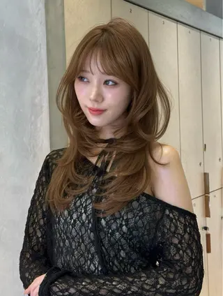 ミディアム レイヤー/韓国❣️ 髪質改善/e_kiのヘアスタイル