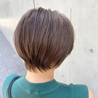 ショート 透け感×顔まわり デザイン✂︎吉田のヘアスタイル
