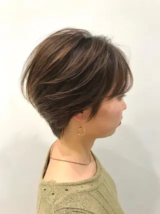 ショート クロスパーマ松永裕久 似合わせカットのヘアスタイル