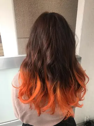 ロング カラー 岩谷/ブリーチ 🪽透明感カラーのヘアスタイル