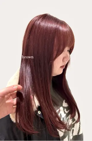 ロング カラー 💗暖色/ブリーチ/ レイヤー/横浜/メイのヘアスタイル