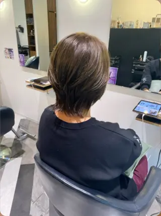 ミディアム 🫧透明感カラーレイ ヤースタイル松浦元海のヘアスタイル