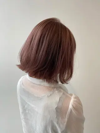 ミディアム カラー ヘアアレンジ 【艶髪×韓国風】 毛流れ職人 RYOのヘアスタイル