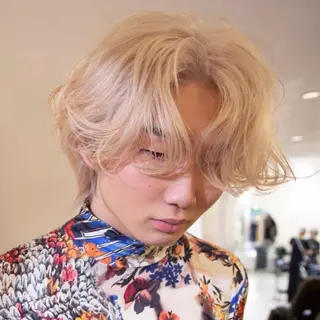 ショート カラー ハイトーン/パーマ/ メンズ / 櫻本🌐のヘアスタイル