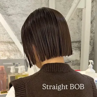 ショート カラー 切りっぱなしBOB 職人💜Anzuのヘアスタイル