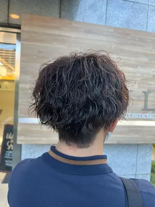 ショート パーマ メンズ メンズ/パーマ /フェード/岡山秀人のヘアスタイル