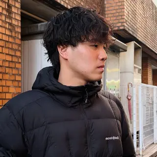 ショート パーマ メンズ 服に合うお洒落ヘア /GLOP リュートのヘアスタイル