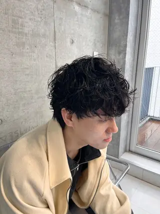メンズ 【毎朝セット3分】 メンズパーマ　真人のヘアスタイル