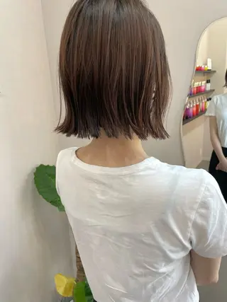 ミディアム カラー 限定1名撮影モデル 村中衣里のヘアスタイル