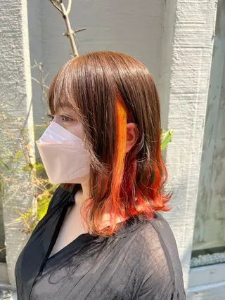 セミロング カラー メンズパーマ/ エクステ🌞セナのヘアスタイル