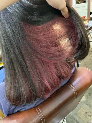 セミロング カラー 【艶髪×韓国風】 毛流れ職人 RYOのヘアスタイル