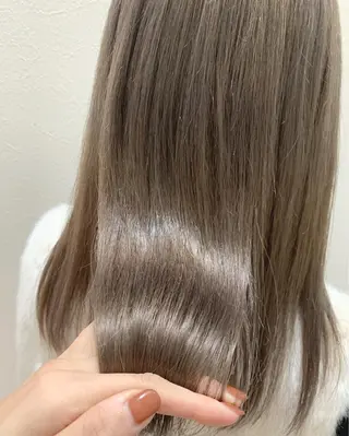 セミロング カラー hub hair レイヤー/透明感のヘアスタイル