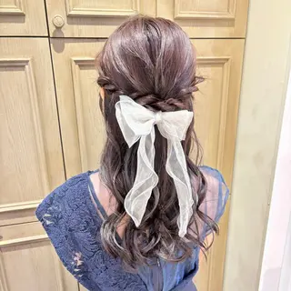 ヘアアレンジ 🇰🇷韓国レイヤー 多幸感メイク🤍のヘアスタイル