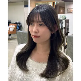 ミディアム カラー 🩷珠梨【韓国ヘア】 【顔周りカット】のヘアスタイル