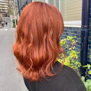 セミロング カラー mai🍑暖色カラー /レイヤー💖のヘアスタイル