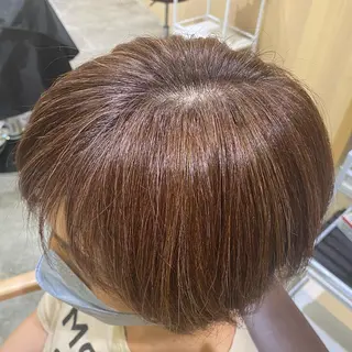 ショート 酸性ストレート/ブリ ーチなしWカラー河本のヘアスタイル