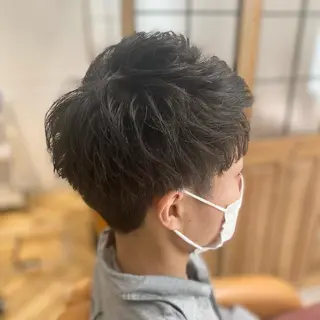 ショート カラー メンズ キッズ ✂︎ショート、ボブ、 レイヤー🩵YUMIのヘアスタイル