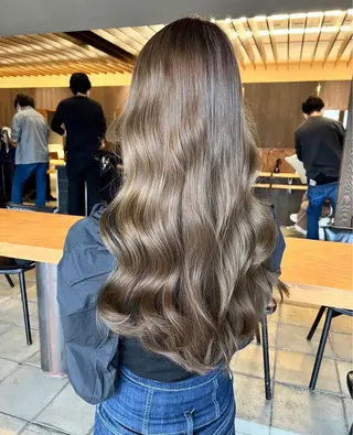 ロング カラー ブリーチなし 透明感カラー/艶髪のヘアスタイル