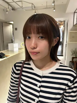 ミディアム 暖色カラー 奥村陽花のヘアスタイル