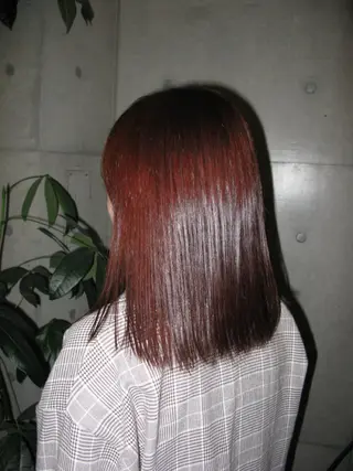 ミディアム カラー 松井 七瀬のヘアスタイル