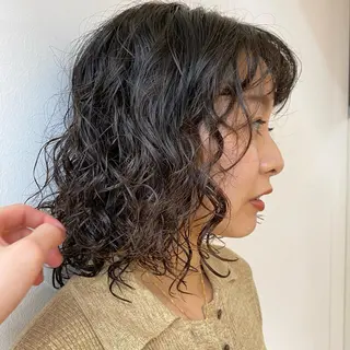 ミディアム パーマ 無料カットモデル募集 🌱ひょうがのヘアスタイル