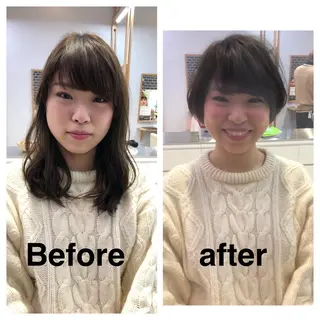 ショート 中村 美穂のヘアスタイル