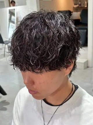 ショート メンズサロンHYPE所属・ツイスパ/シャドウ 波巻き/平山のヘアスタイル