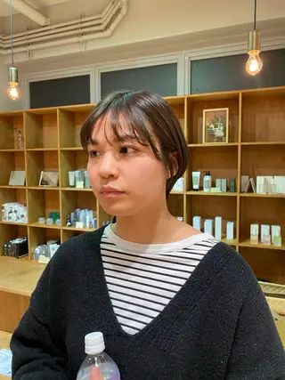 ショート 大人可愛い♡コテ巻き パーマ🌼杉田 萌恵のヘアスタイル