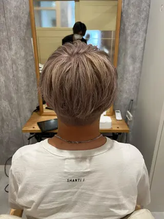 ショート カラー ヘアアレンジ 🌈髪質改善・美髪矯 正・平野瀬乃🌈のヘアスタイル