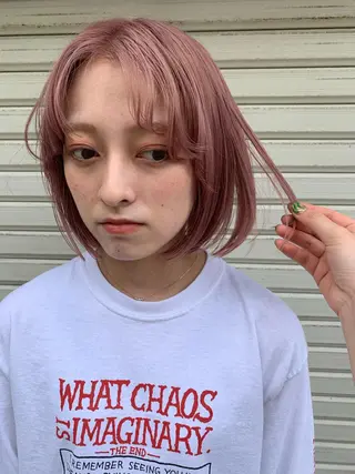 ミディアム カラー ブリーチカラーが人気 onnuのヘアスタイル