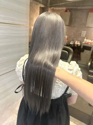 ロング カラー パーマ ヘアアレンジ メンズ 🌱巴結生🌿大宮 ☁️ミルクティーのヘアスタイル