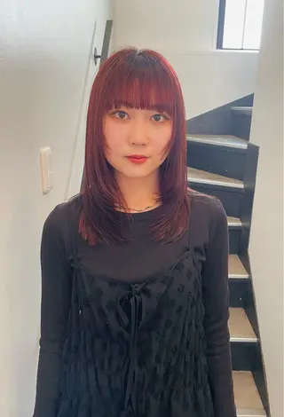 セミロング カラー ボブ／パーマ指名 No. 1🍃れんとのヘアスタイル