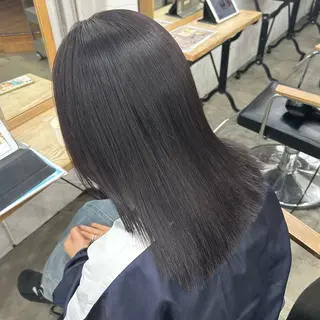 ミディアム カラー あやめ🪽 オリーブ/ハイトーンのヘアスタイル
