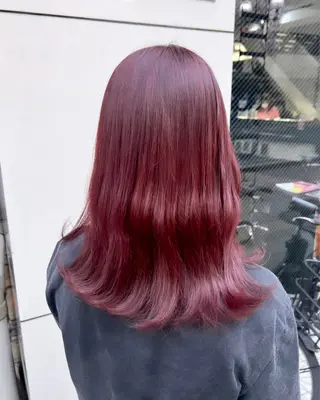 セミロング カラー 石野 友唯のヘアスタイル