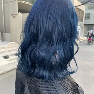セミロング カラー ヘアアレンジ 🌈インナーカラー ‘ショウマ’🌈のヘアスタイル